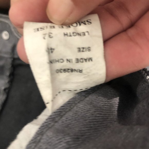 Smoke Rise Men's Black Fashion Distressed Rip Moto Denim Jean sz 40x32 - Picture 8 of 12